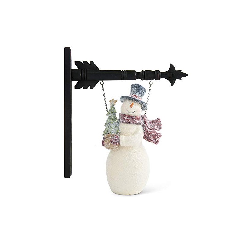 8.75 Inch Resin Glittered Vintage Snowman Arrow Replacement