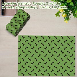 RMancipate Green Dog Poo Bags Lavender scent -120 Large Biodegradable Poop Bags, Extra Thicken Strong Corn Starch Blended Compostable Leak Proof Poop Waste Bag for Dogs