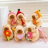 Cute Capybara Plush Keychain Set - Adorable Stuffed Animal Decor