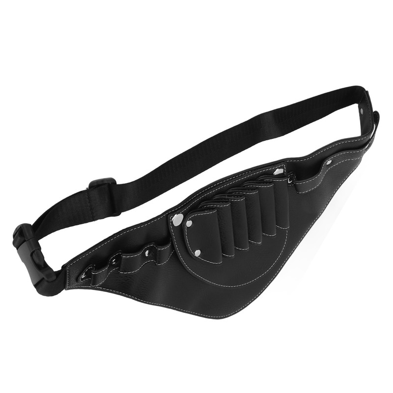 PU Leather Scissors Waist Bag 2 Layers Portable Scissors Holder