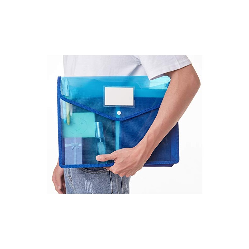 FANWU Plastic File Folder Poly Envelope Expanding File Wallet Document