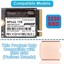 ZHUROUPU 2230 SSD Heatsink Thermal Pad Replacements for Steam Deck-Back Cover Opening Tools Screws-Screwdriver Assembly Copper Heat Sink Heat Sink Cooling Thermal Pad