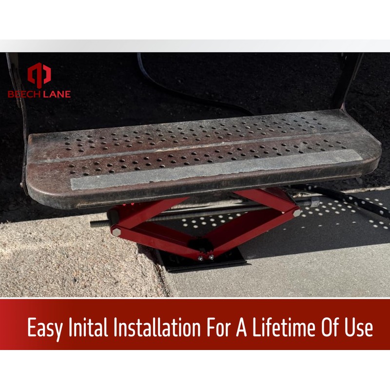 Beech Lane RV Step Stabilizer, Easy Drill Operated Deployment, Reduce