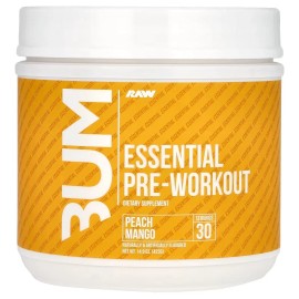 RAW Essential Pre-Workout Powder a Peach Mango (14.9 oz./30 Servings) 7/2026