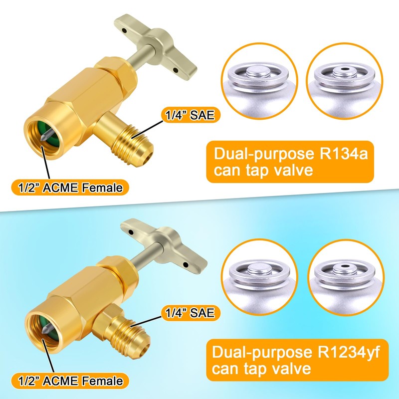 AC R134A R1234YF Refrigerant Recharge Hose Kit, AC R134a 1234yf