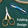 Mini Safety Scissors, Stainless Steel Glasses Shape, Mini Scissors, Foldable