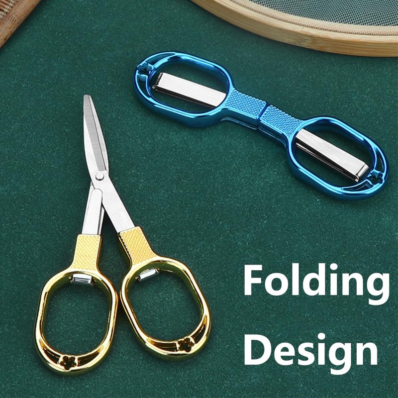 Mini Safety Scissors, Stainless Steel Glasses Shape, Mini Scissors, Foldable