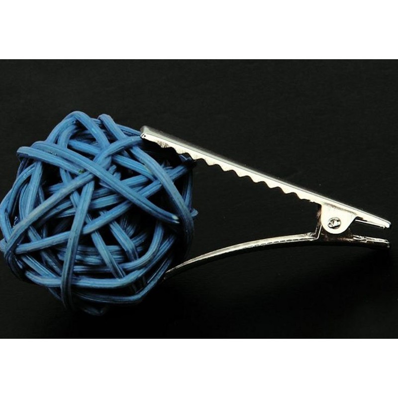 HJ Hair Clip Hairpin Metal Fittings, DIY, Silver, Approx. 100