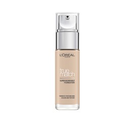 L'Oreal Paris Liquid Foundation, Super-Blendable Skincare, Infused with Hyaluronic Acid, True Match, 1C, 30ml