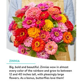 Burpee Wildflower Seeds Cutting Mix | 25,000 Bulk Seeds, Multi, 1 Bag | 15 Varieties of Non-GMO Flowers | Perennial Wildflower Mix | Covers 1,000 Sq. Ft.