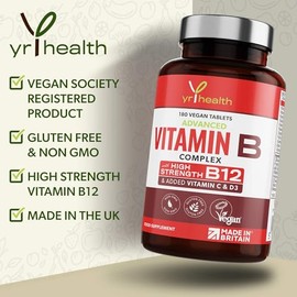 Vegan Vitamin B Complex Advanced with Added Vitamins D3 & K2