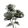 Metal Relic 3 Forever Roses, Three Welded Roses, Metal Roses,