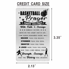 Alotozo Basketball Gifts for Boys & Girls - Basketball Prayer Card - Motivational Basketballs Gifts for Players, Coaches & Senior Night