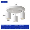 EGM 3 Light Track Lighting, White Round Track Lighting Fixtures,