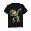 Dabbing Elf Christmas Squad Funny Xmas Family Boys Kids T-Shirt
