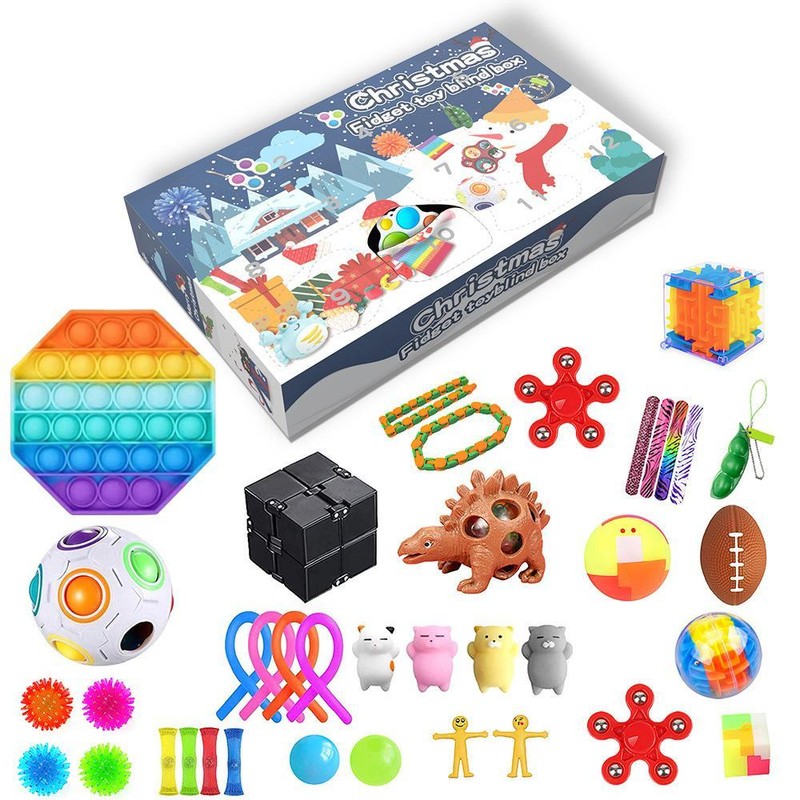 Advent Calendar Toy Set Christmas Countdown Calendar 24 Days Count