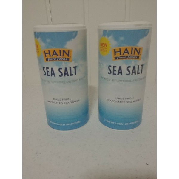 Hain Sea Salt _2 bottles 1 lb each