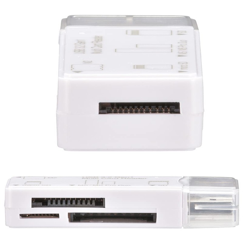 Ohm Denki Multi-Card Reader, Supports 49 Media, USB3.2Gen1, White, PC-SCRWU303-W,