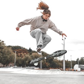 Magnitt RipStik Caster Board, Deluxe Junior Rip Stick with Illuminating Wheels for More Excitement,Fun and Visibility, Ripstick Skateboard for Kids 8+, Upgrade Color (F)