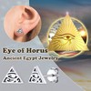 Antique Eye of Horus Studs Earring Solid Silver Triangle Earrings