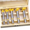 CENPEK 5 Pieces Carbide Drill Bit Set, Hinge Hole Saw