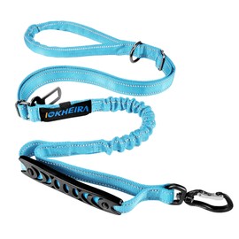 IOKHEIRA Dog Leash, Multifunctional Dog Leashes for Medium& Large Dogs, Red Adjustable Dog Leash with Car Seatbelt, 4-6 FT Strong Bungee Dog Leash