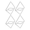 4Pcs Hanging Flower Basket Holder Metal Iron Hanging Plant Flower
