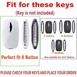 TECART Zinc Alloy Key Fob Cover with Keychain Fit for Genesis GV60 GV80 G70 G90 2025 2024 2023 Car Key Case Protector, Short Keychain-black