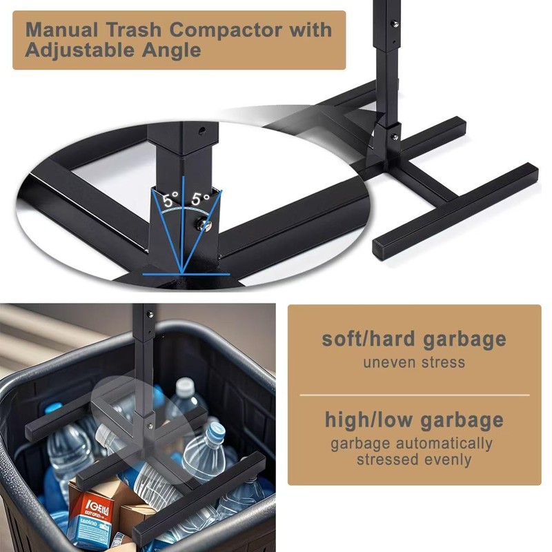 Touchless Manual Trash Compactor, Manual Trash Compactor, Trash Can Compactor
