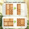 Fabsome Drawer Organizer, Set of 9 Bamboo Wood Kitchen Makeup