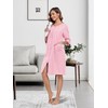 EA'S SECRET Women 100% cotton Zipper Robe 3/4 Sleeve Housecoat