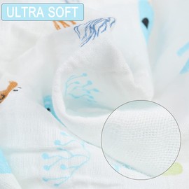 norinori Muslin Squares Baby Swaddle Blanket - Muslin Cloths Blankets 4 Pack 100% Breathable Soft Cotton 47x47inch Multi Use Baby Swaddle Super Durable Reusable Newborn Essentials