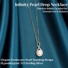 GAVU 14K Gold Plated Infinity Necklace for Women, Pearl Drop