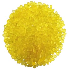 0.88LB Lemon Yellow Fish Tank Gravel Aquarium Glass Stones Sea Glass Pebbles Aquarium Gravel Rocks Fish Tank Rocks, Beads Pebbles Rock Sand Glass Gems Stones for Vase Filler Turtle Fish Tank Decor