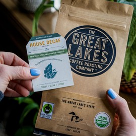 Great Lakes Medium Roast Ground Coffee, Organic Decaf, 12 Ounces