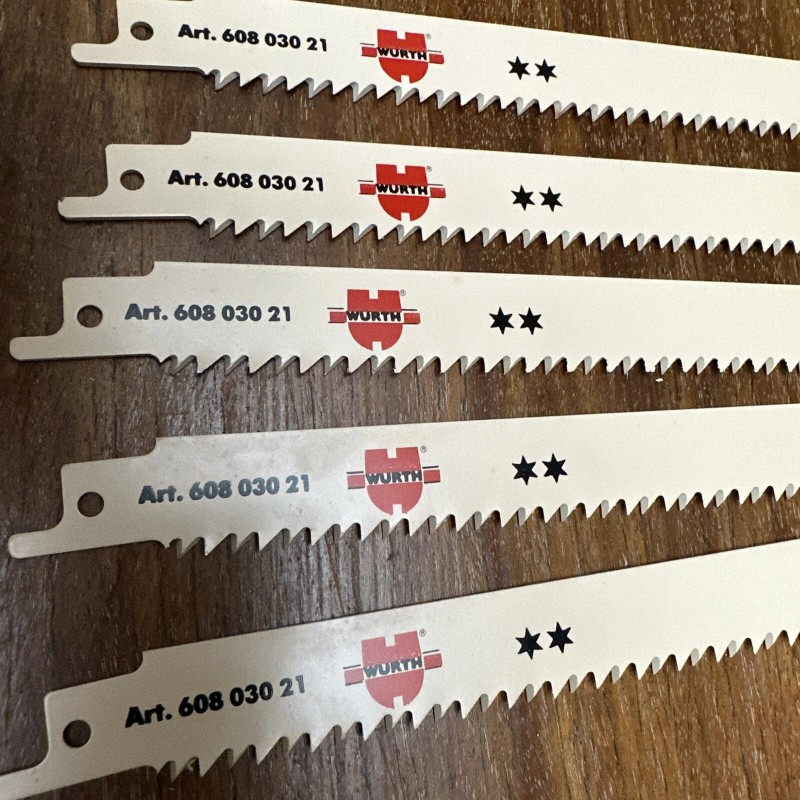 Würth 5 PACK WURTH RECIPROCATING SAW BLADES 12” MADE IN
