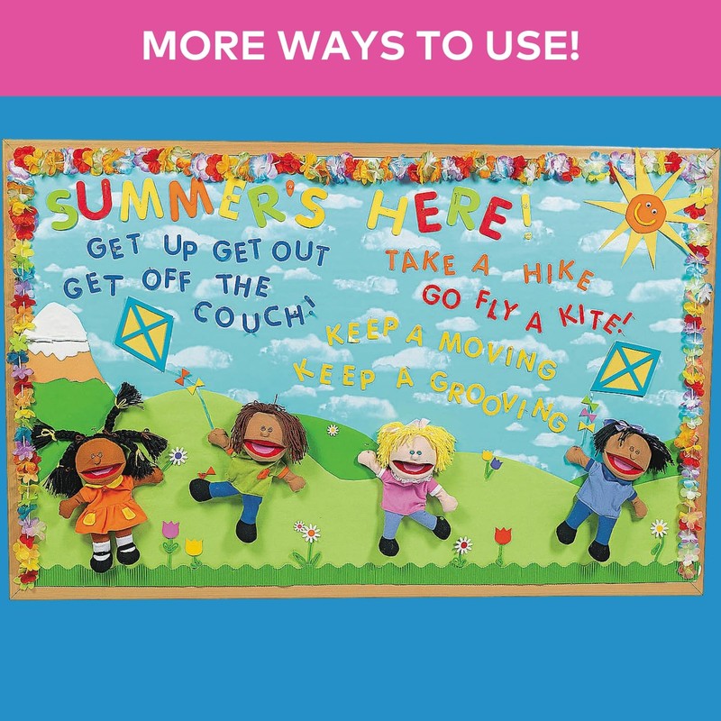 Fun Express Hand Puppets for Kids - 8 Multicultural Plush