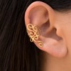 Left Gold-Plated Sterling Silver Spiral Ear Cuff Earring, Greek Ear