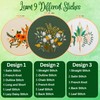 HOMEVIA 3 Sets Floral Embroidery Kit for Beginners with Embroidery
