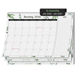 2026 Year Desk Calendar 11" x 8.5" Desktop or Wall Planner, Tear-Off Pad for Easy Planning, Includes a Notes Section To Do's Monthly Tasks for the Year of 2026 | Runs from January 2026 - January 2027