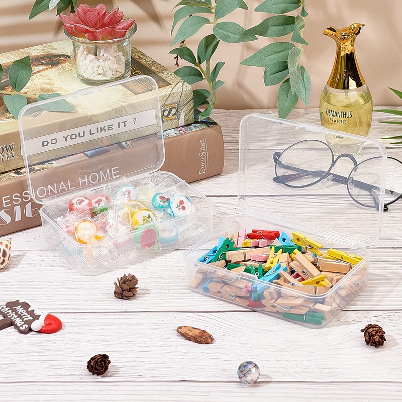 SUPERFINDINGS 4 Pack 12.5 x 8.5 x 4.5 cm Clear