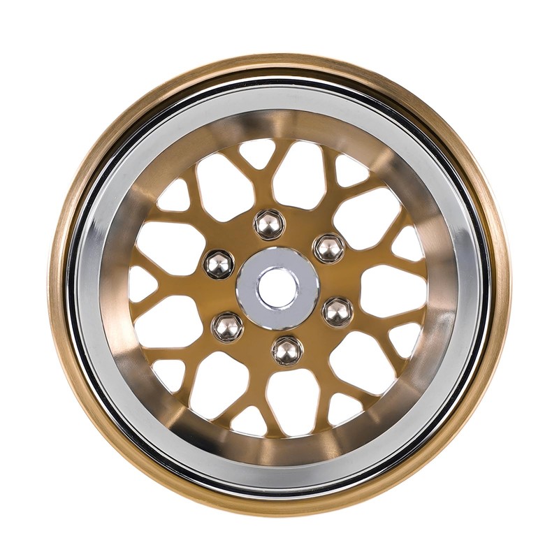 INJORA ModuWheel 1.3 Inch Negative Offset Brass & Aluminium Beadlock