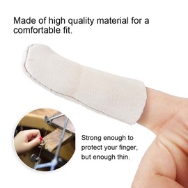 Finger Protectors, 5Pcs PU Leather Finger Cots Cover Cap Finger Sleeves Support Jewelry Making Tools DIY Accessory for Fingertips Protection