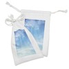 Ambesonne Blue Fabric Pouch Set of 2, Open Blue Skies