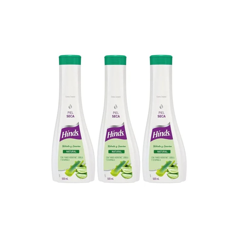 3 Crema Corporal Hinds Natural 500ml