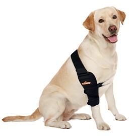 NeoAlly Breathable Dog Elbow Brace Protector Pads for Canine Elbow and Shoulder Support Elbow Hygroma, Dysplasia, Osteoarthritis, Elbow Calluses, Pressure Sores and Shoulder Dislocation (L - Right)