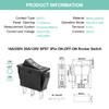 QTEATAK 5Pcs SPDT 3 Pins 3 Position ON/Off/ON Toggle Rocker
