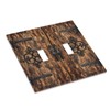 Lolreai Decorative Light Switch Cover Rustic Wood Barn Door Brown