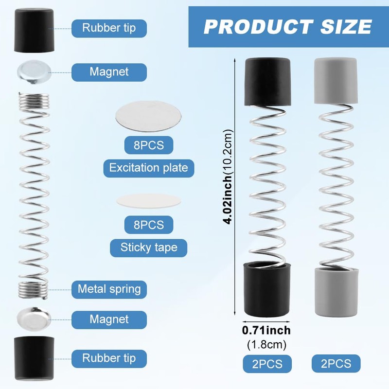 4 Pack Front Load Washer Door Prop, Magnetic Door Holder