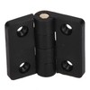4 Pack Black Polymide Hinge Reinforced Plastic 40x48mm Italian Made